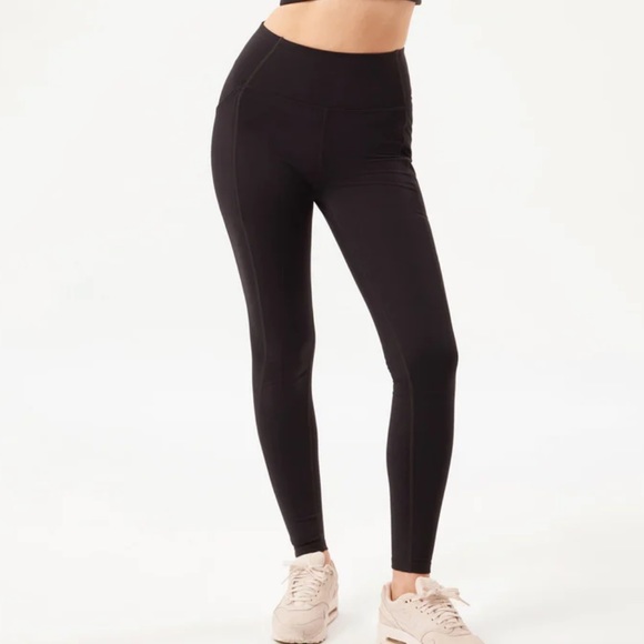 Girlfriend Collective Black Compressive Pocket Leggings In Black: S - Oprah Fav - Picture 4 of 7